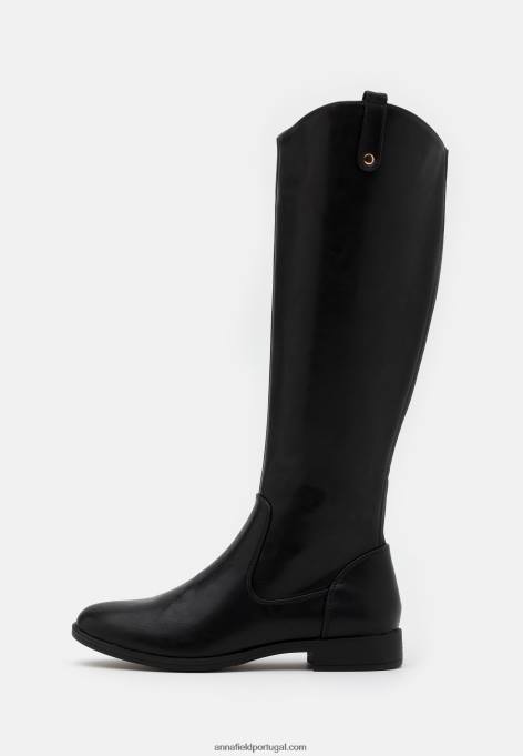 mulheres botas de conforto pretas F4BZ0D2189 Anna Field