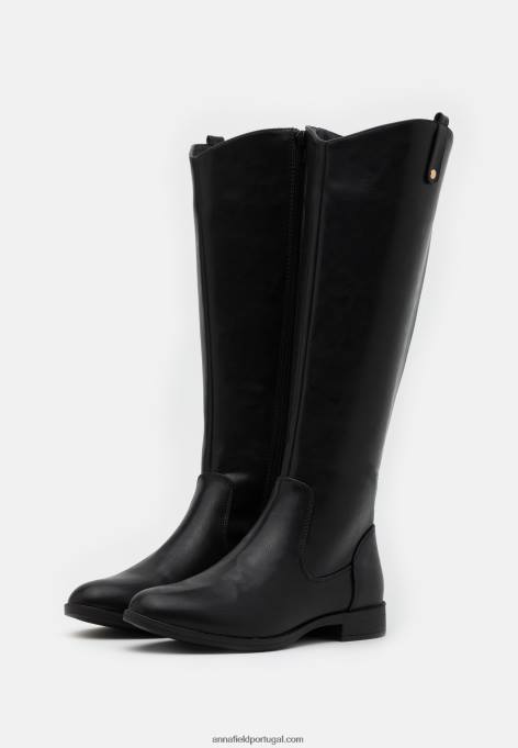 mulheres botas de conforto pretas F4BZ0D2189 Anna Field