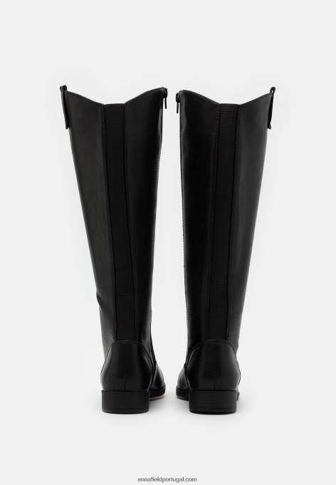 mulheres botas de conforto pretas F4BZ0D2189 Anna Field