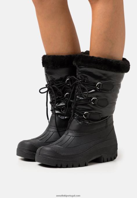 mulheres botas de inverno pretas F4BZ0D2209 Anna Field
