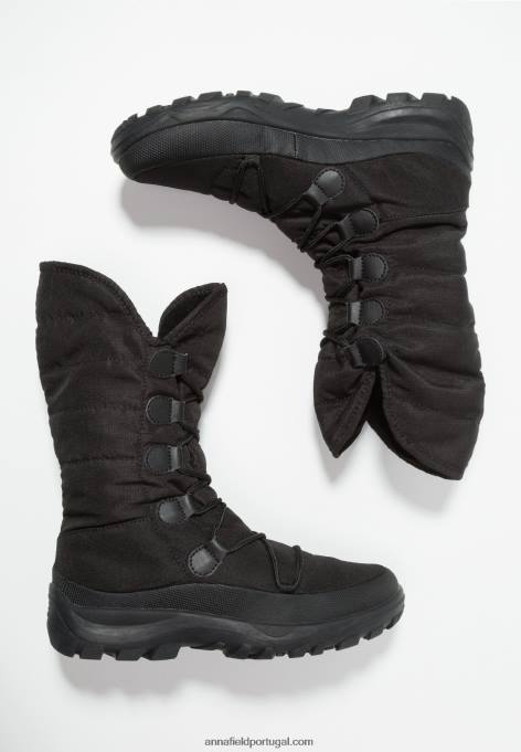 mulheres botas de inverno pretas F4BZ0D2210 Anna Field