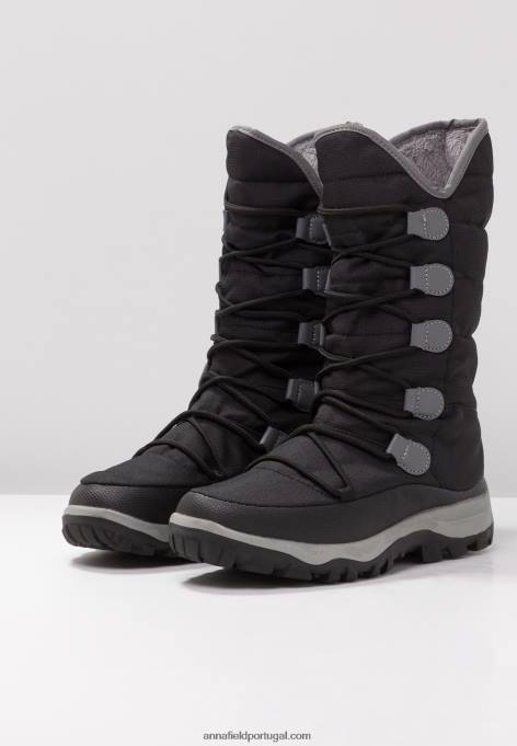 mulheres botas de inverno pretas F4BZ0D2213 Anna Field