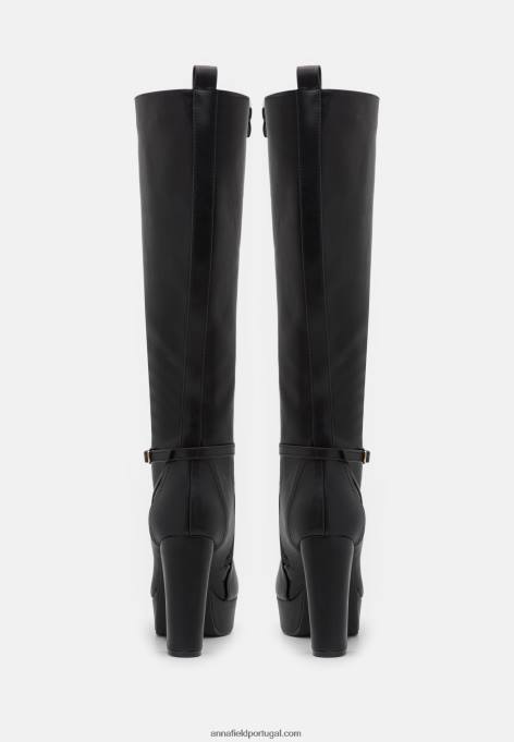 mulheres botas de renda preta F4BZ0D2223 Anna Field