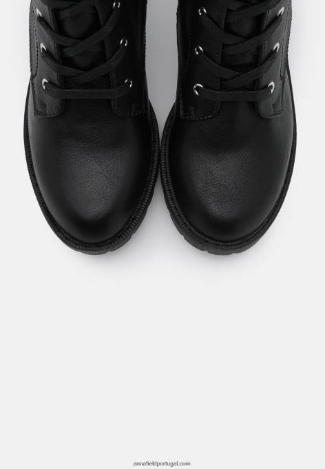 mulheres botas plataforma preta F4BZ0D2220 Anna Field