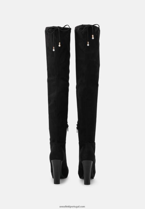 mulheres botas plataforma preta F4BZ0D2241 Anna Field