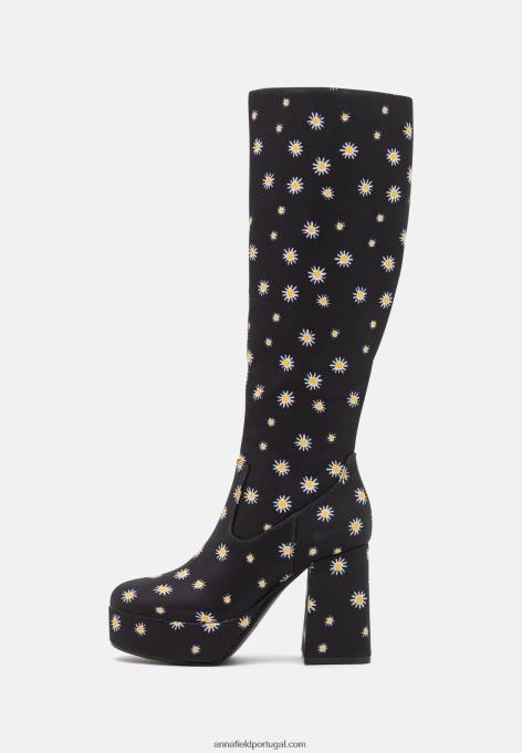 mulheres botas plataforma preta F4BZ0D2250 Anna Field
