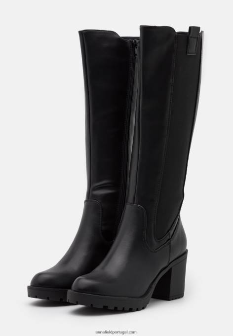 mulheres botas plataforma preta F4BZ0D2254 Anna Field