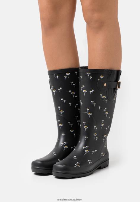 mulheres galochas pretas F4BZ0D2263 Anna Field