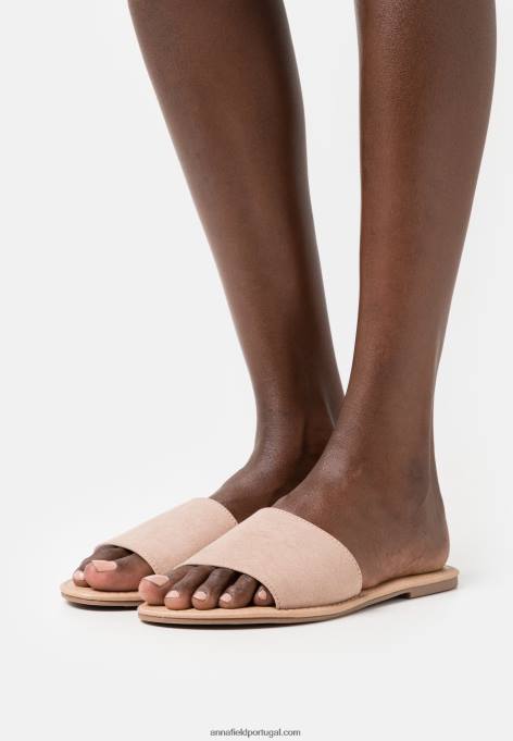 mulheres 2 pack mules preto/rosa claro F4BZ0D1862 Anna Field