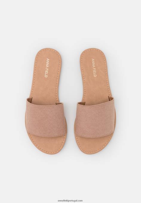 mulheres 2 pack mules preto/rosa claro F4BZ0D1862 Anna Field