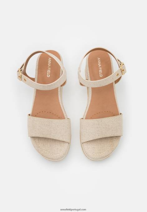 mulheres alpargatas conforto bege F4BZ0D1450 Anna Field