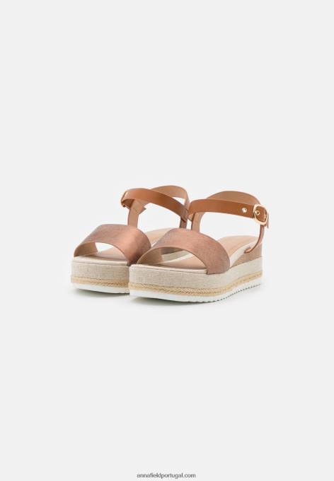 mulheres alpargatas conforto bronze F4BZ0D1483 Anna Field