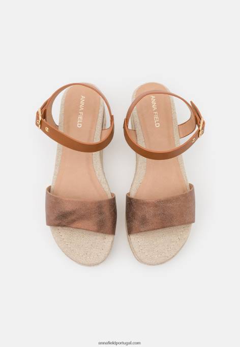 mulheres alpargatas conforto bronze F4BZ0D1483 Anna Field