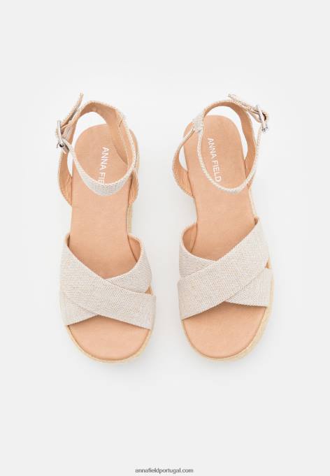 mulheres alpercatas bege F4BZ0D1486 Anna Field