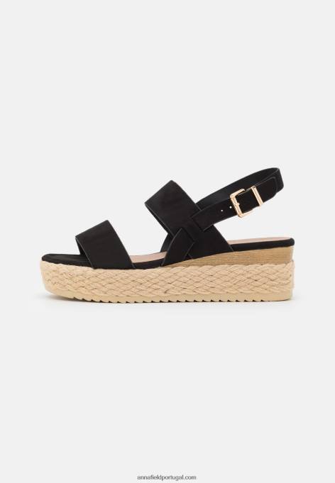 mulheres alpercatas pretas F4BZ0D1482 Anna Field