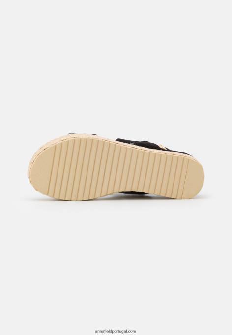 mulheres alpercatas pretas F4BZ0D1482 Anna Field