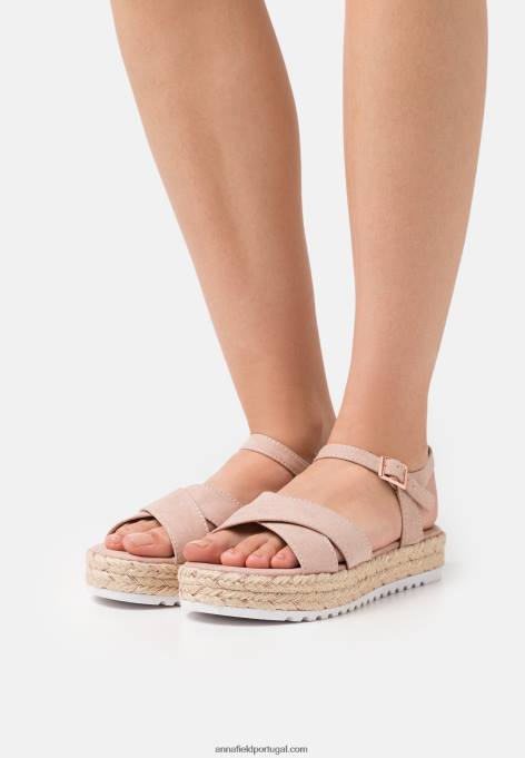 mulheres alpercatas rosa claro F4BZ0D1561 Anna Field