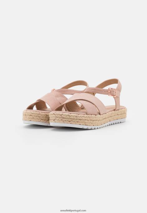 mulheres alpercatas rosa claro F4BZ0D1561 Anna Field