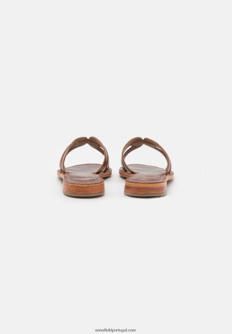 mulheres mule de couro marrom F4BZ0D1877 Anna Field