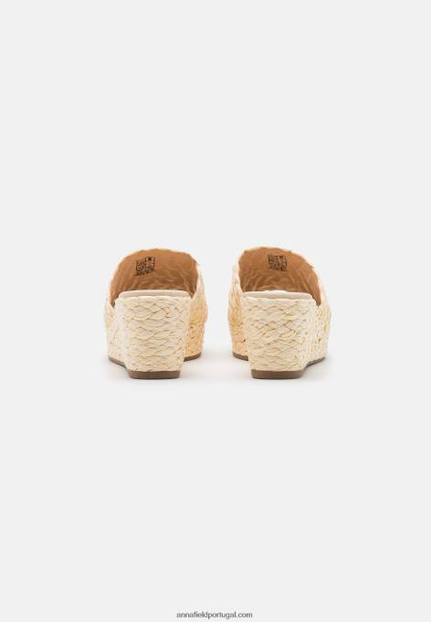 mulheres mule salto bege F4BZ0D1883 Anna Field