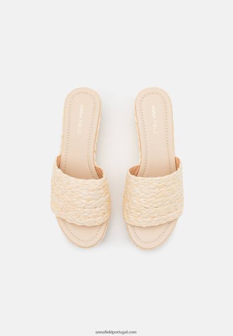 mulheres mule salto bege F4BZ0D1883 Anna Field