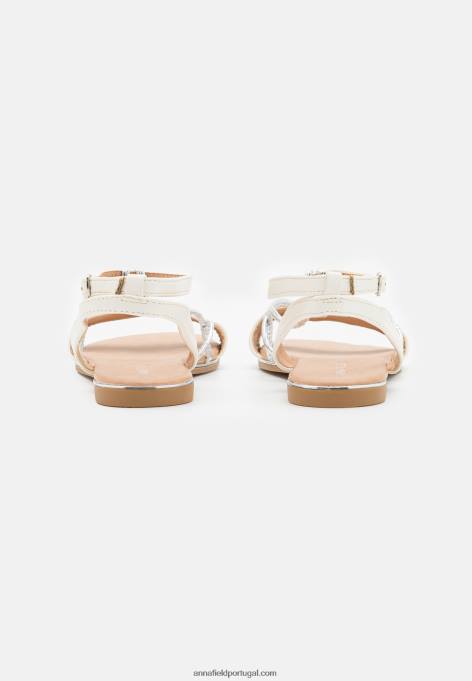 mulheres sandália branca F4BZ0D1263 Anna Field
