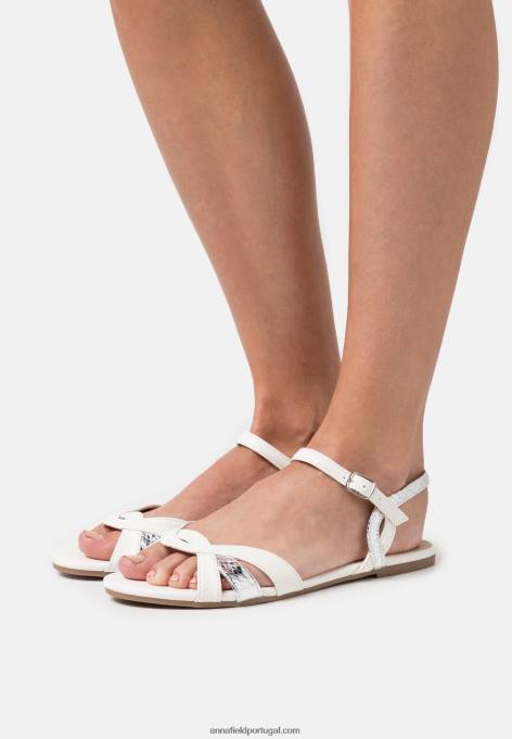 mulheres sandália branca F4BZ0D1266 Anna Field
