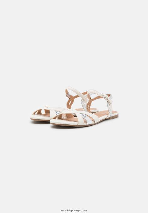 mulheres sandália branca F4BZ0D1266 Anna Field