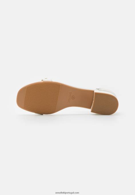 mulheres sandália branca F4BZ0D1309 Anna Field