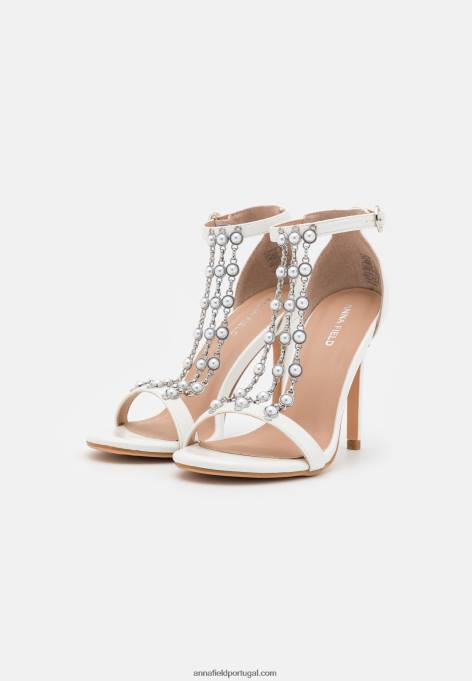 mulheres sandália branca F4BZ0D1331 Anna Field