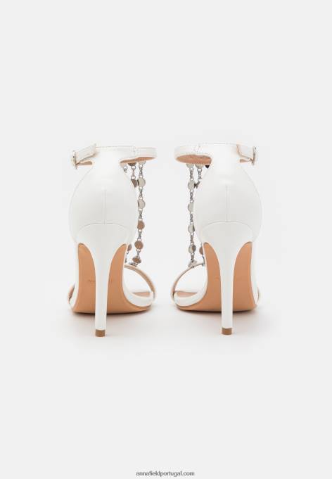 mulheres sandália branca F4BZ0D1331 Anna Field