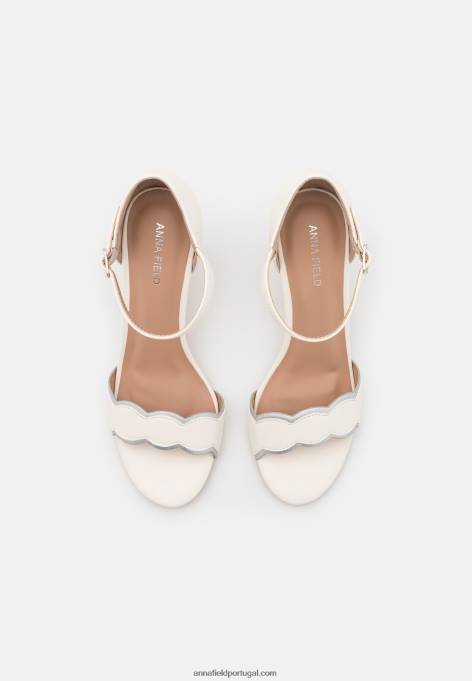 mulheres sandália branca F4BZ0D1396 Anna Field