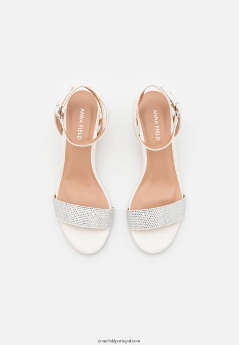 mulheres sandália branca F4BZ0D1404 Anna Field