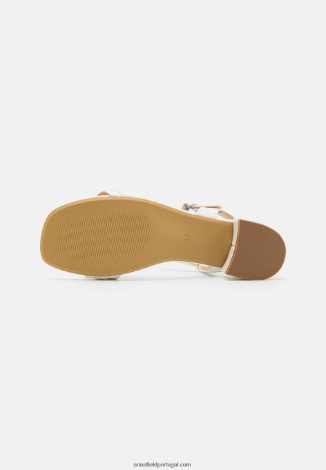 mulheres sandália branca F4BZ0D1430 Anna Field