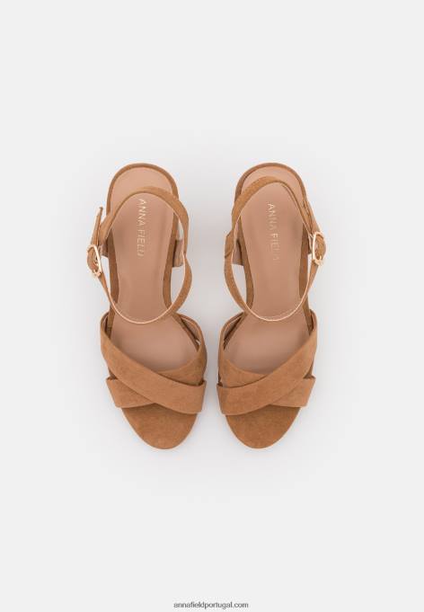 mulheres sandália conhaque F4BZ0D1286 Anna Field
