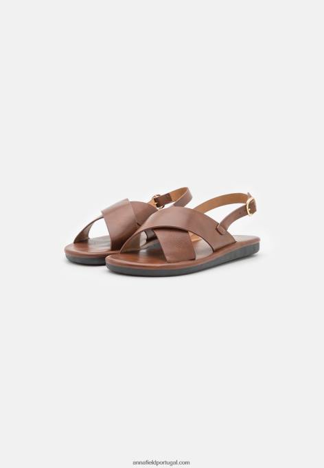mulheres sandália conhaque F4BZ0D1403 Anna Field