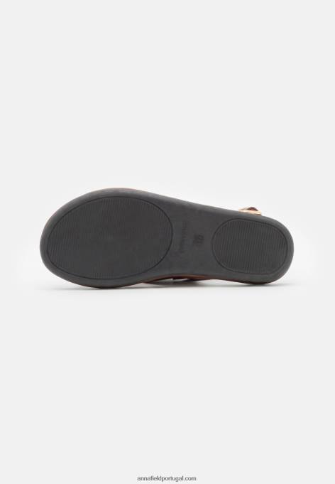 mulheres sandália conhaque F4BZ0D1403 Anna Field