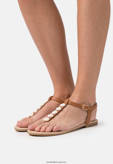 mulheres sandália conhaque F4BZ0D1429 Anna Field