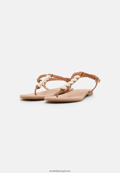 mulheres sandália conhaque F4BZ0D1429 Anna Field