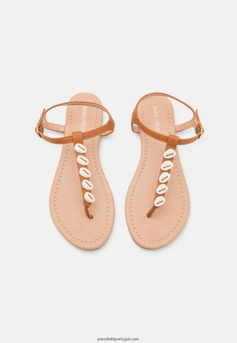 mulheres sandália conhaque F4BZ0D1429 Anna Field