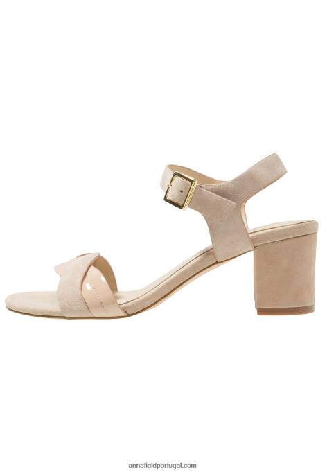 mulheres sandália de couro rosa claro F4BZ0D1276 Anna Field