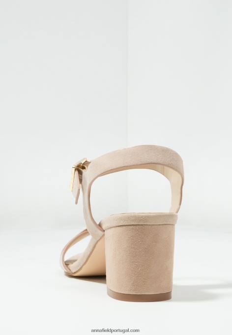 mulheres sandália de couro rosa claro F4BZ0D1276 Anna Field