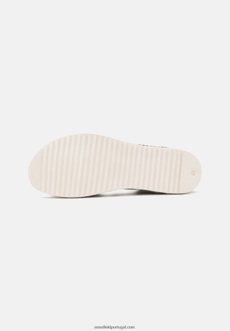 mulheres sandália de salto couro preta F4BZ0D1488 Anna Field