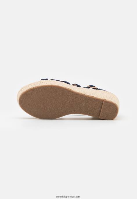 mulheres sandália plataforma azul F4BZ0D1453 Anna Field