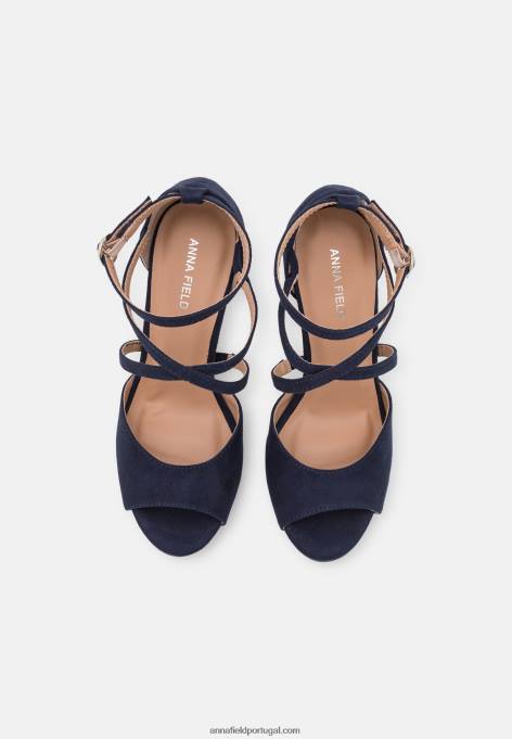 mulheres sandália plataforma azul escuro F4BZ0D1569 Anna Field