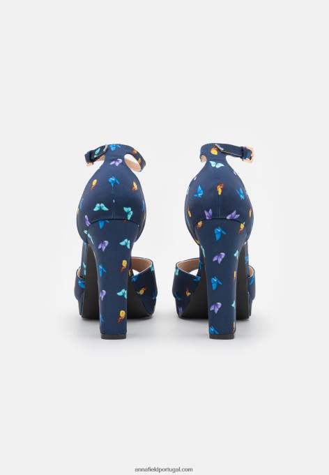 mulheres sandália plataforma azul escuro F4BZ0D1585 Anna Field