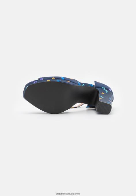 mulheres sandália plataforma azul escuro F4BZ0D1585 Anna Field