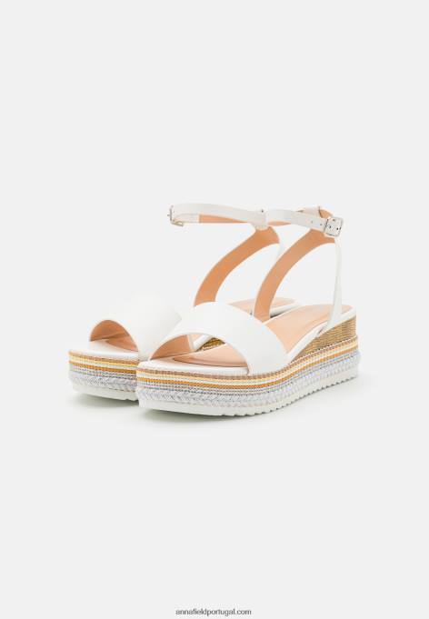 mulheres sandália plataforma branca F4BZ0D1489 Anna Field