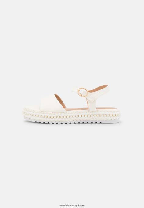 mulheres sandália plataforma branca F4BZ0D1551 Anna Field