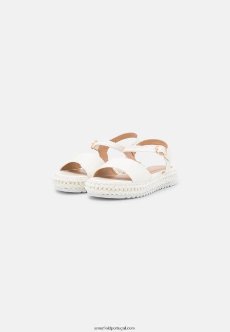 mulheres sandália plataforma branca F4BZ0D1551 Anna Field